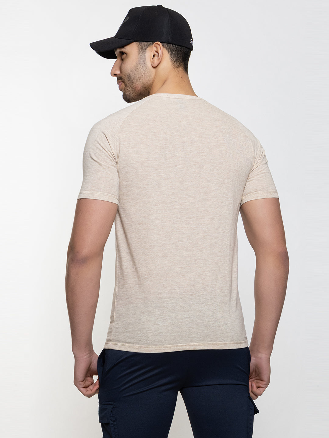 104 Cotton Dri-Fit Sports T-shirt I Beige