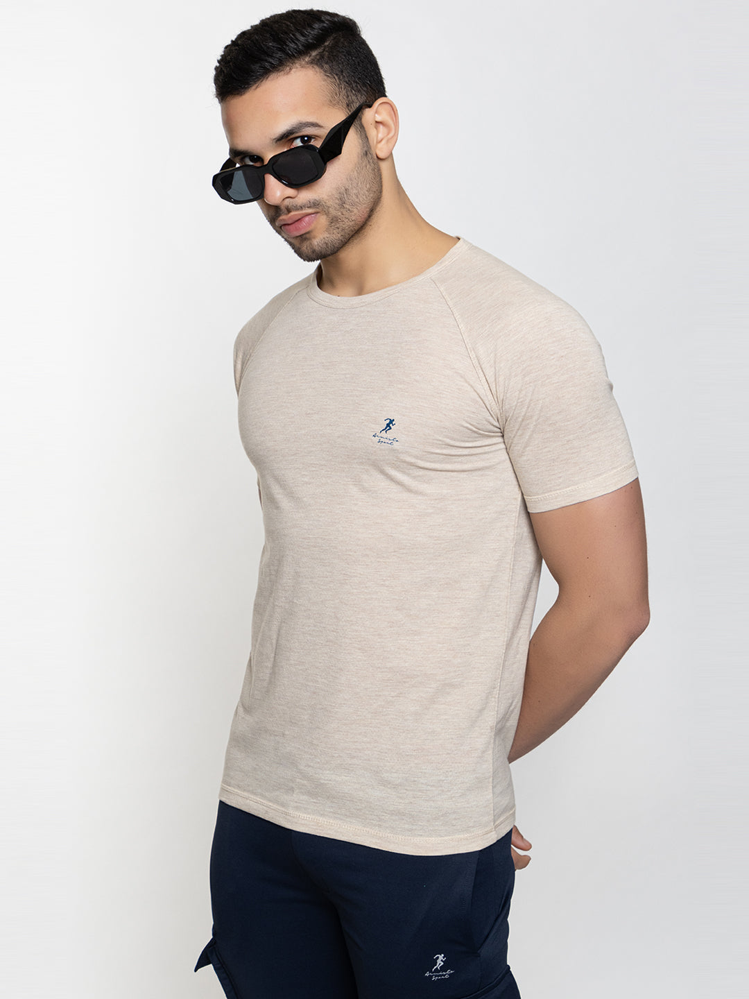 104 Cotton Dri-Fit Sports T-shirt I Beige