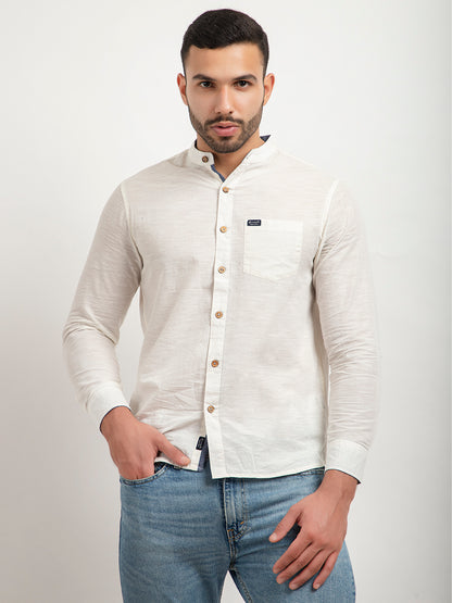 502 Men's Linen Smart Shirt I Off White