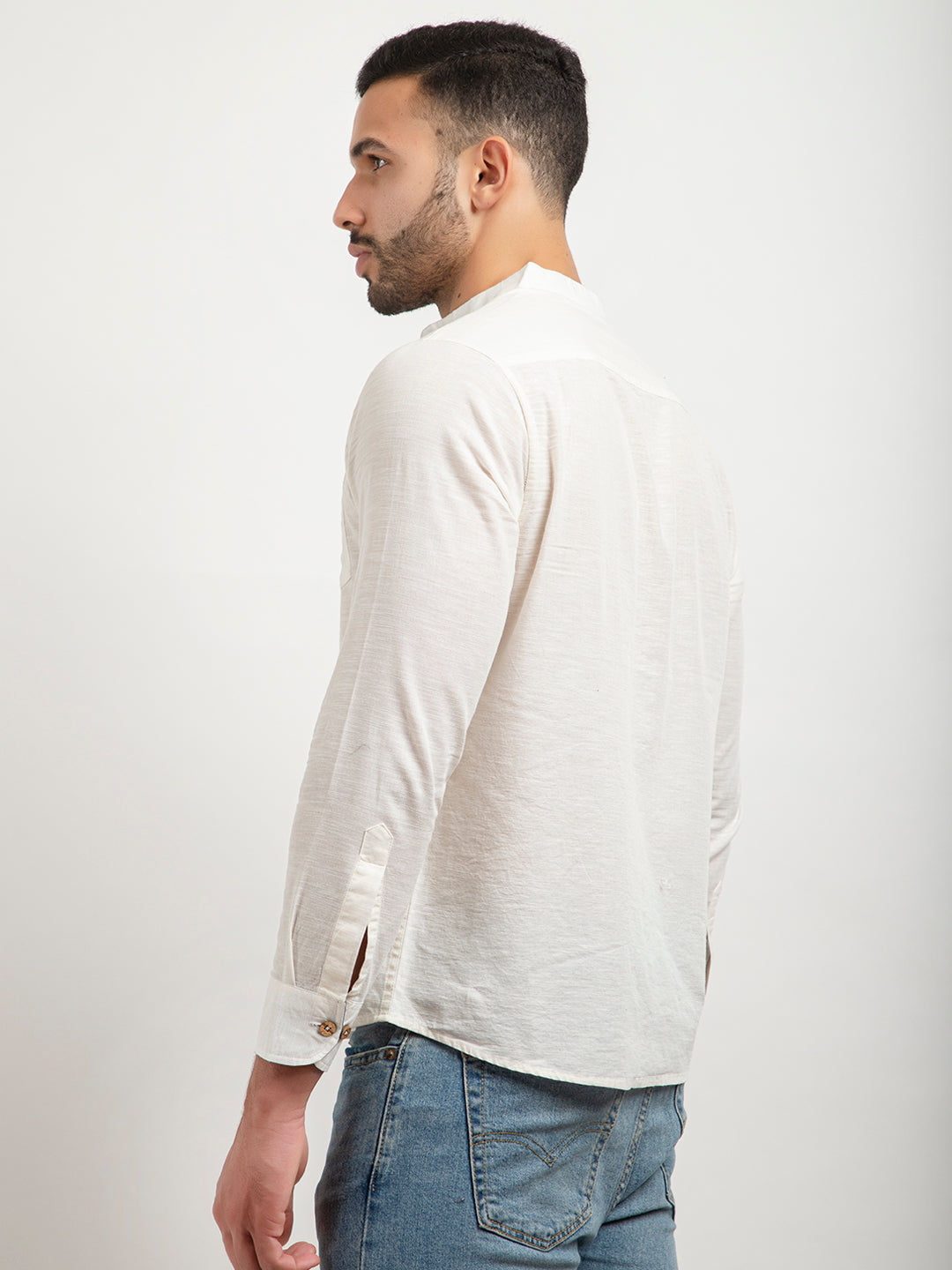 502 Men's Linen Smart Shirt I Off White