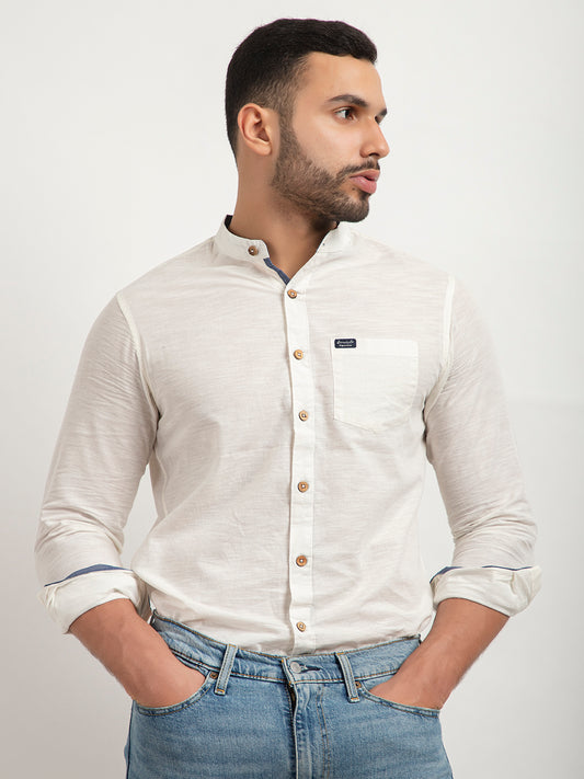 502 Men's Linen Smart Shirt I Off White