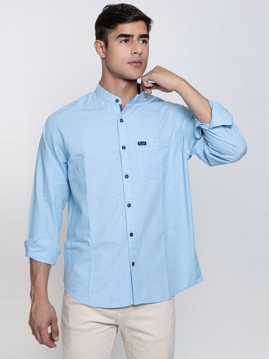 502 Men's Linen Shirt I Sky Blue