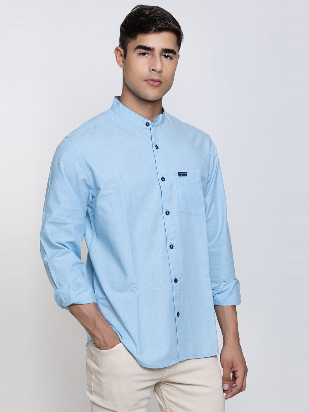 502 Men's Linen Shirt I Sky Blue