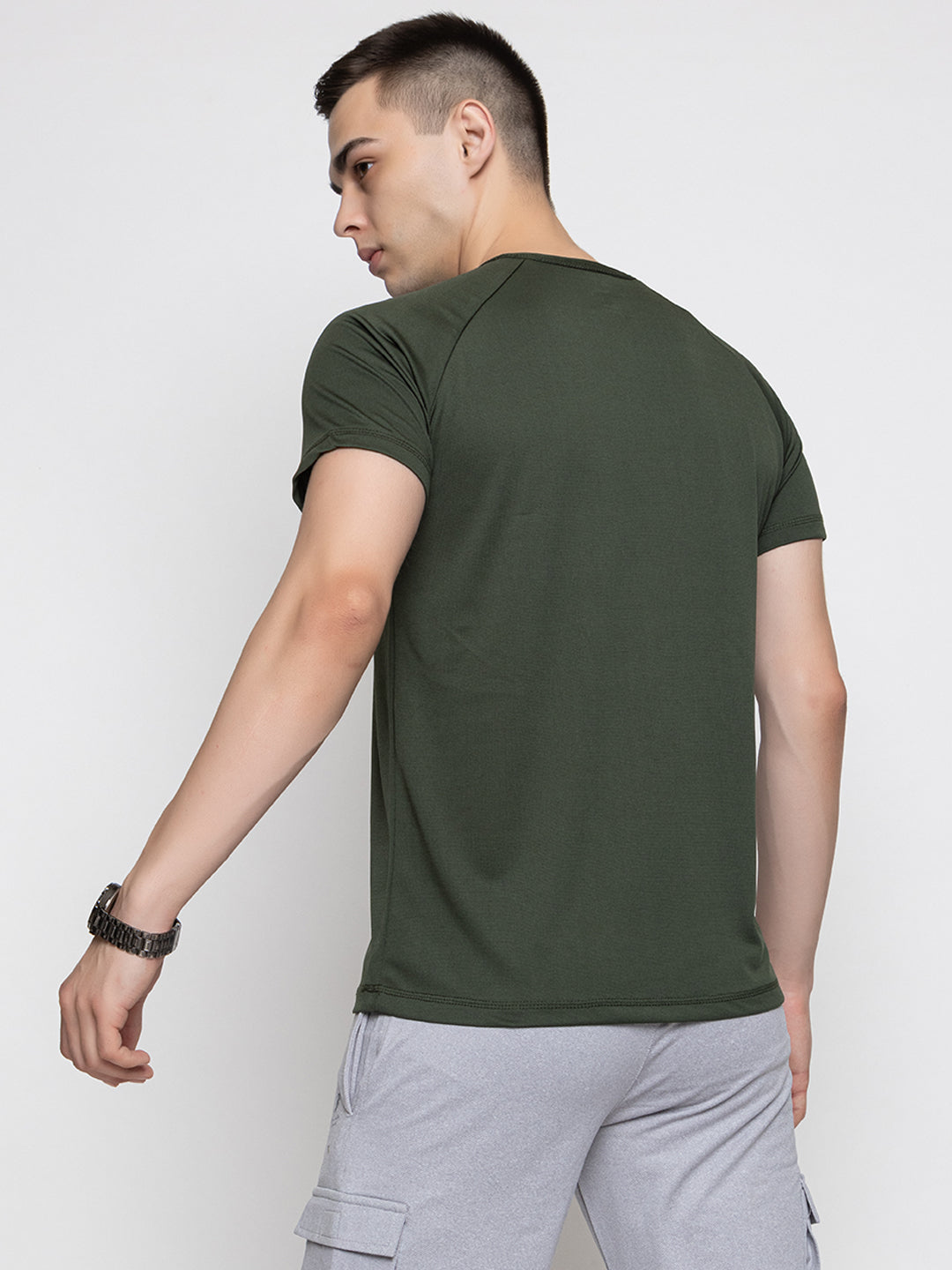 120 Camo Textured Dri-Fit Sports Tshirt I Olive