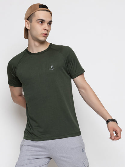 120 Camo Textured Dri-Fit Sports Tshirt I Olive