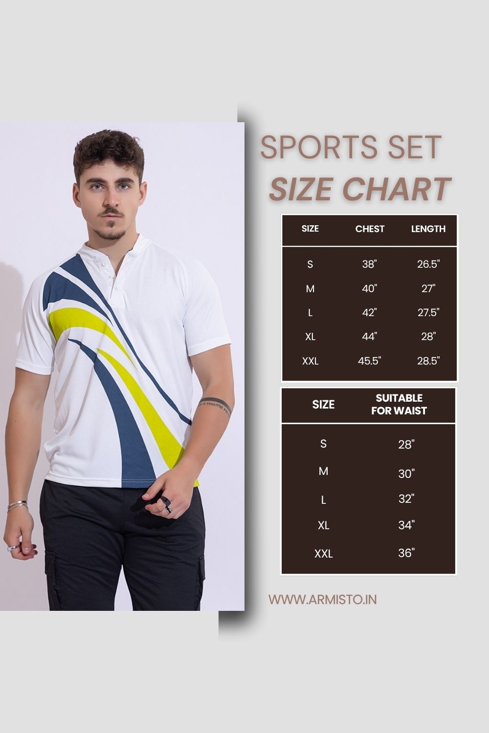 143 Mandarin Polo Dri-Fit Sports T-shirt I White