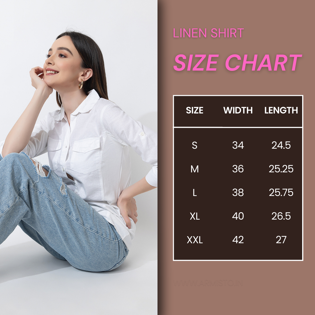 702 Women's Linen Smart Formal Shirt I Quarter Sleeves