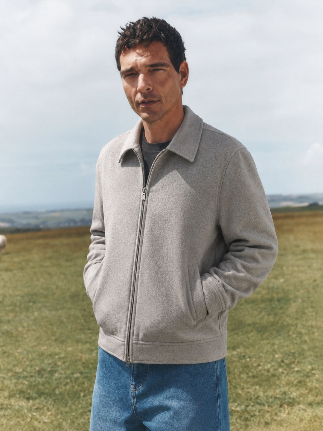 906 Wool Coat Jacket I LightGrey I Athletic Fit