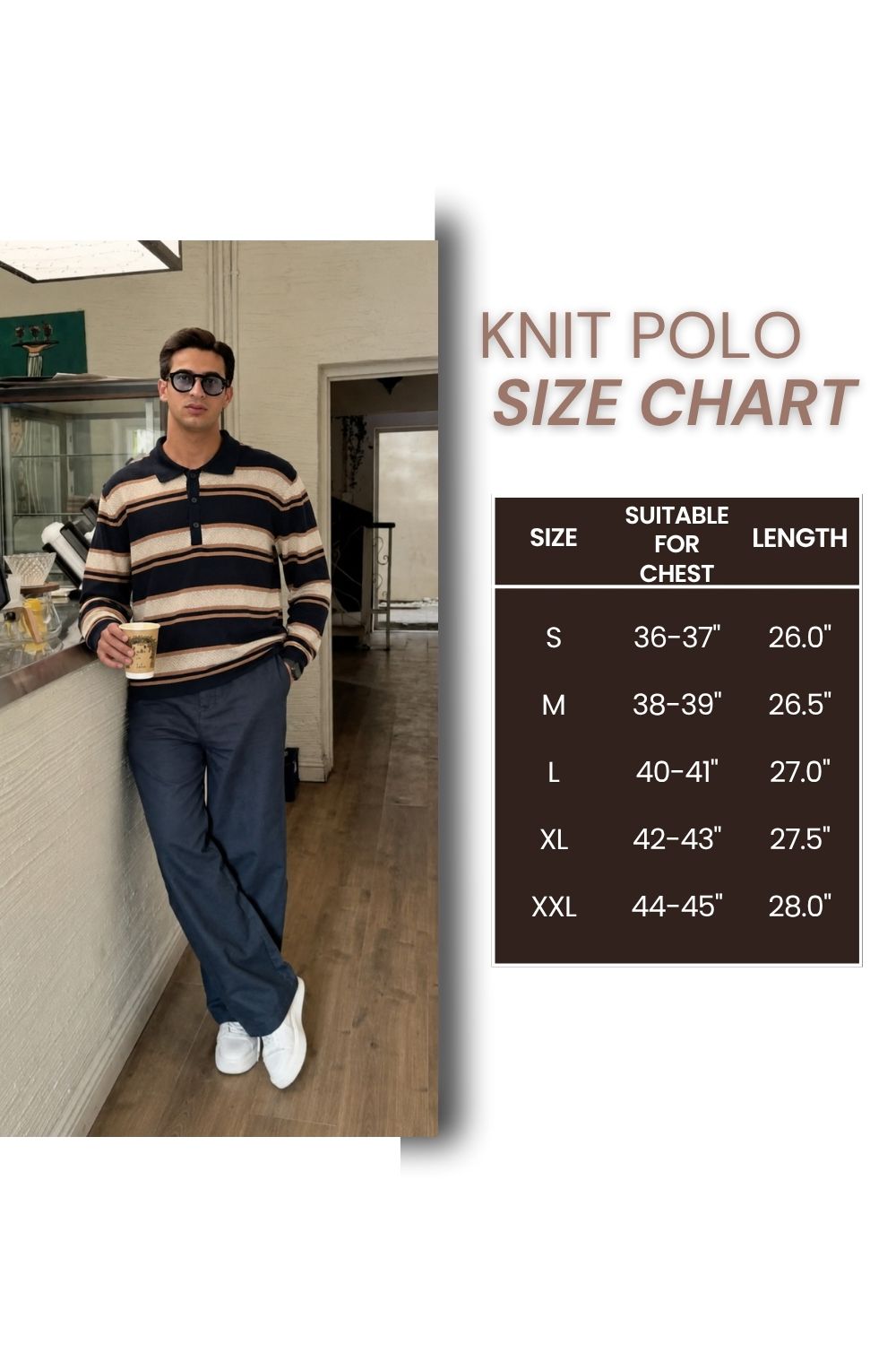 231 Textured Knit Polo T-shirt I Black