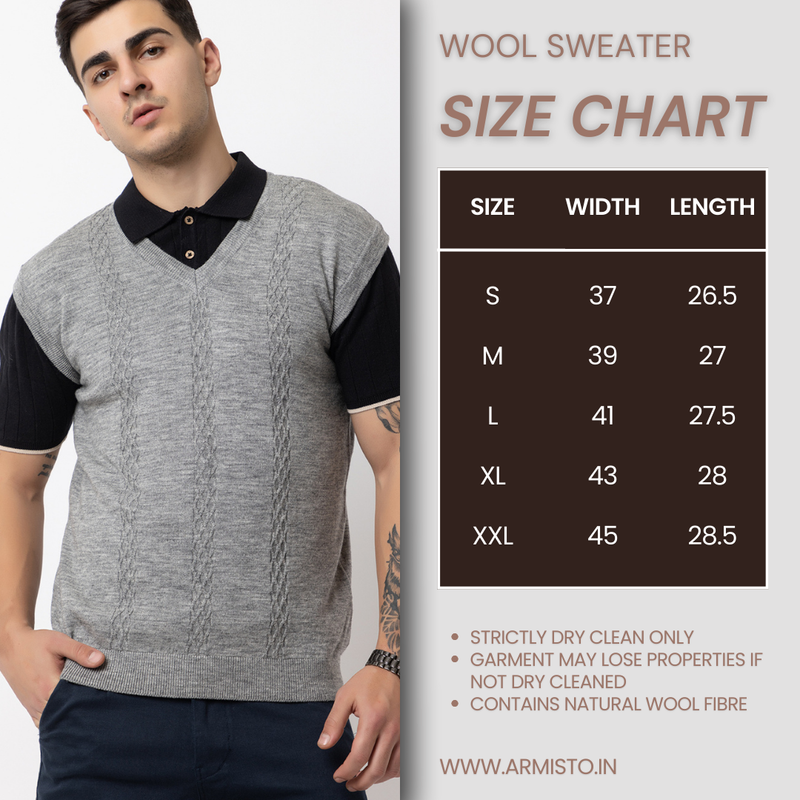223 Half Zip Pullover I Wool I Woolmark Certified I Black