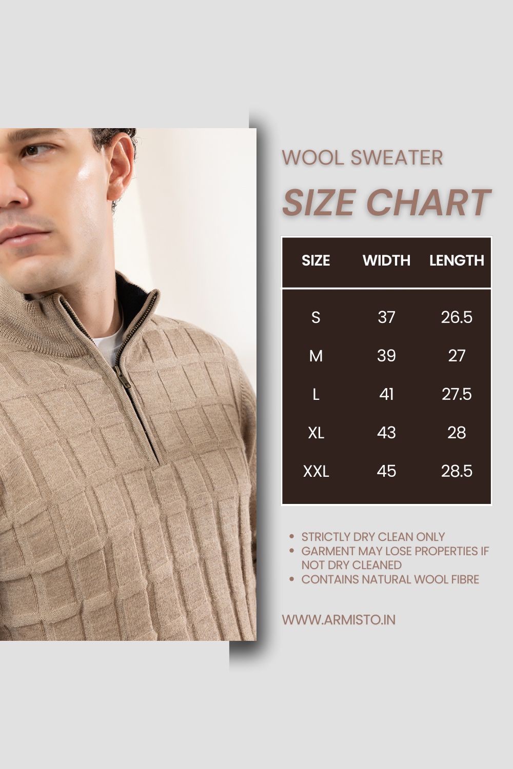 248 Half Zip Fuzzy Pullover I Woolmark Certified I Camel