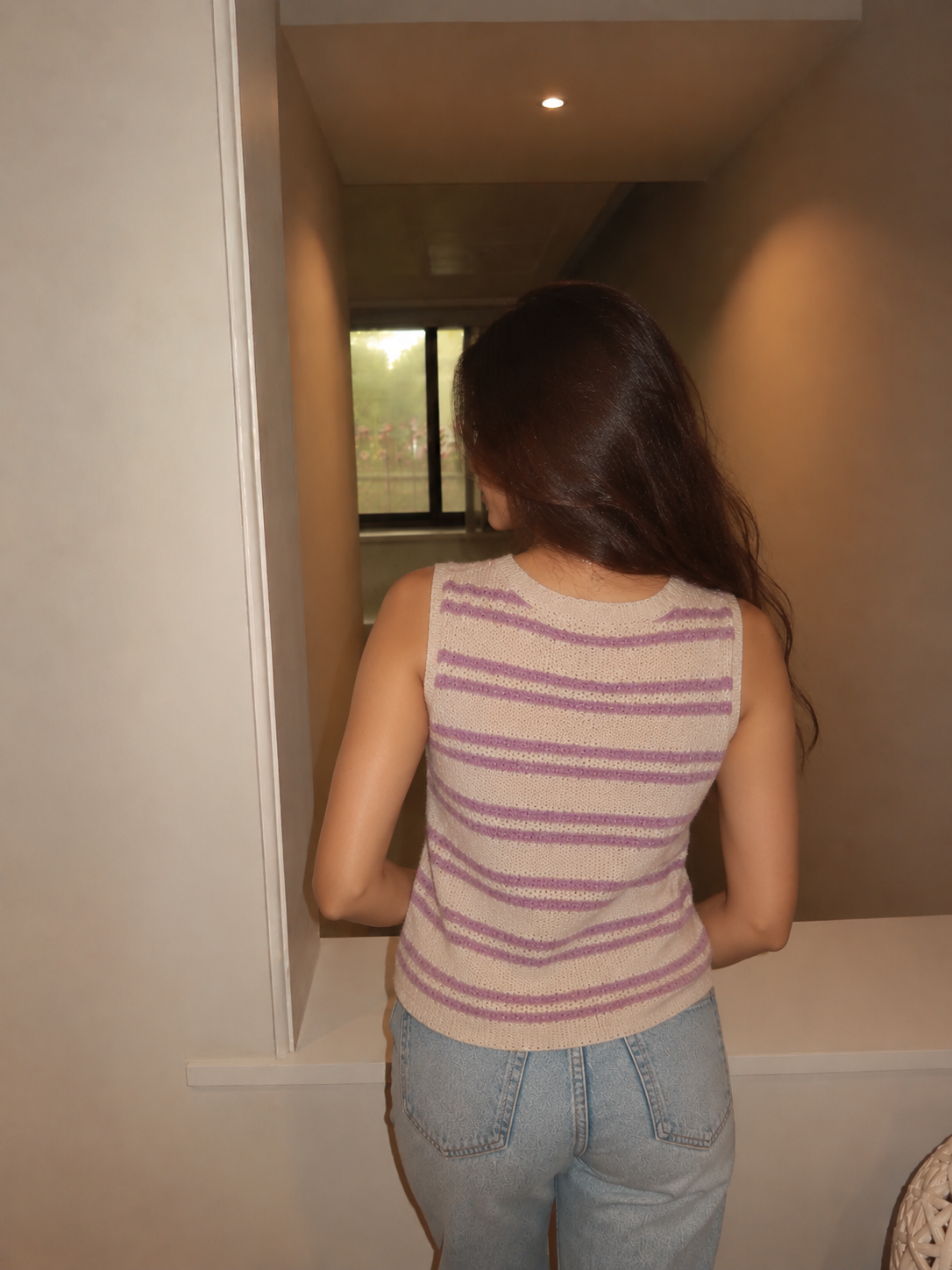 815 Textured Knit Top I Lavendar