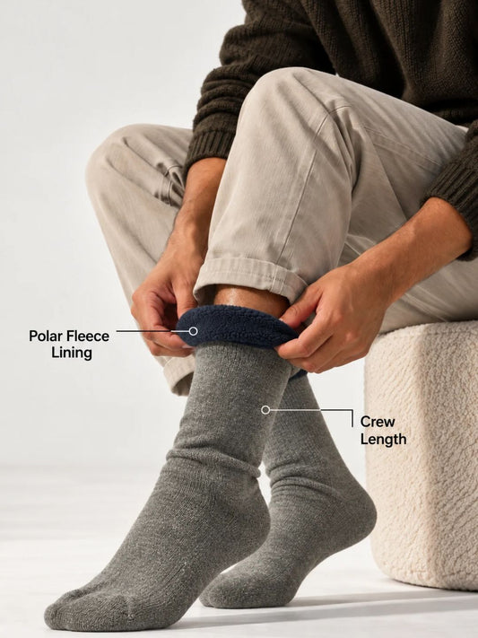 008 Snow Socks with Polar Fleece I Grey