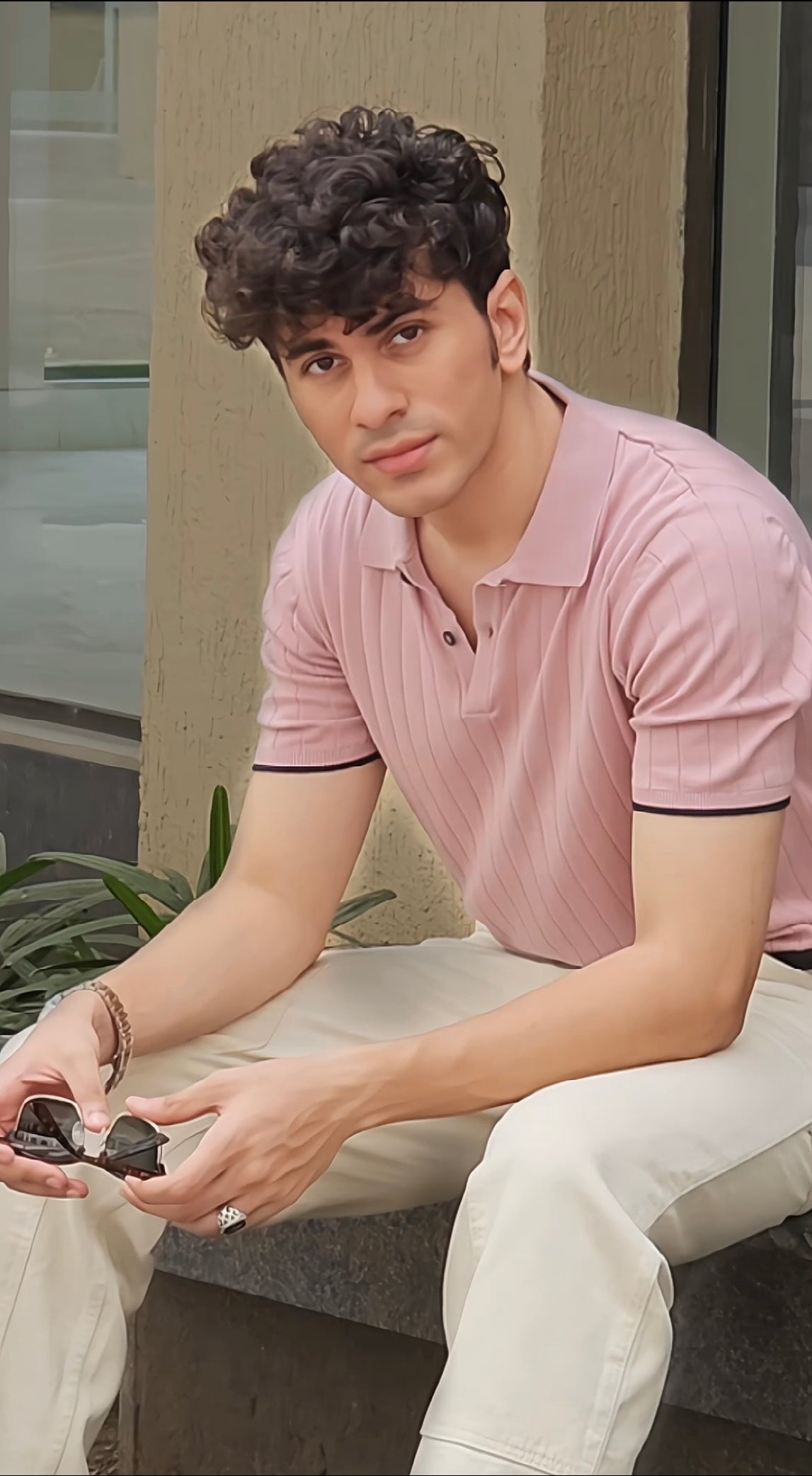 601 Rib Knit Polo I Lavendar