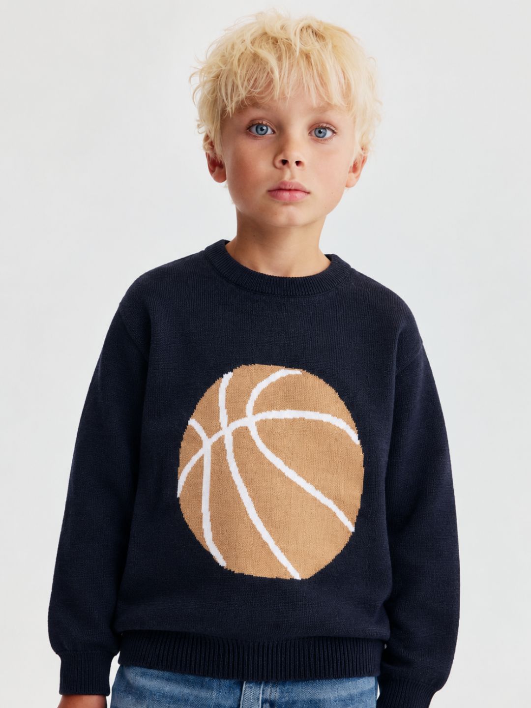 244 Boys Pullover I Wool I Woolmark Certified I Navy