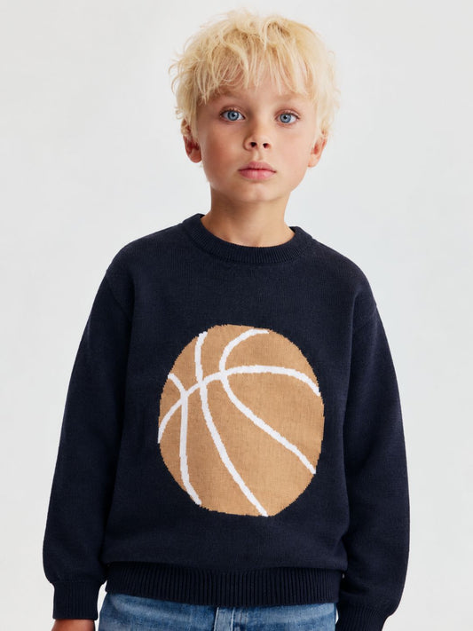 244 Boys Pullover I Wool I Woolmark Certified I Navy