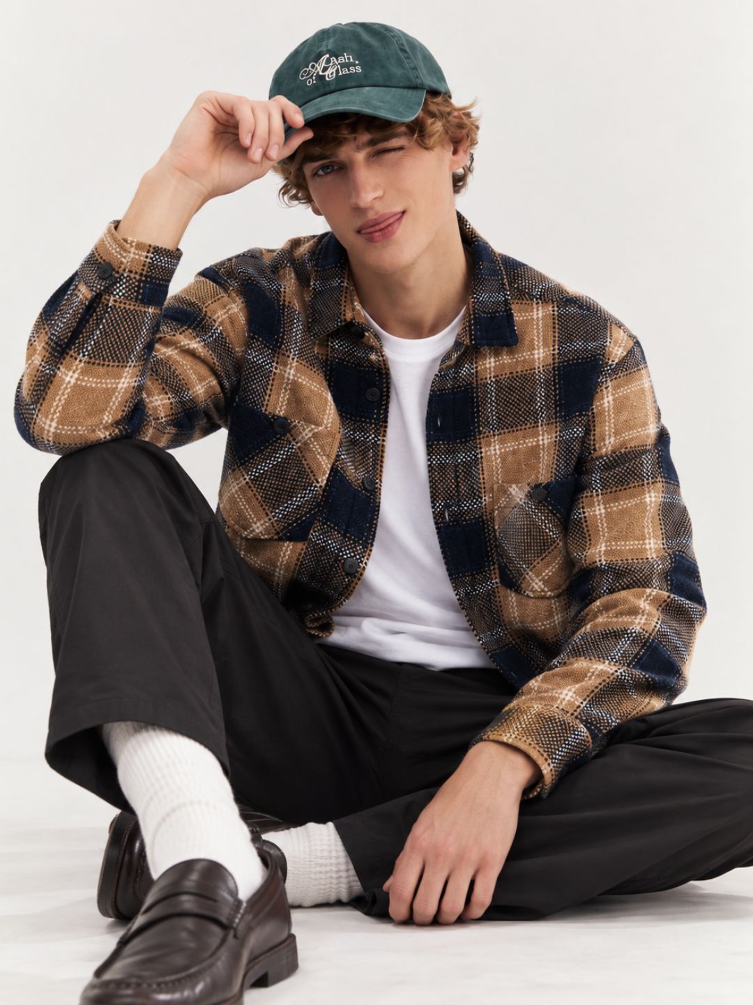 513 Men's Plaid Winter Shacket Shirt I NutBrown