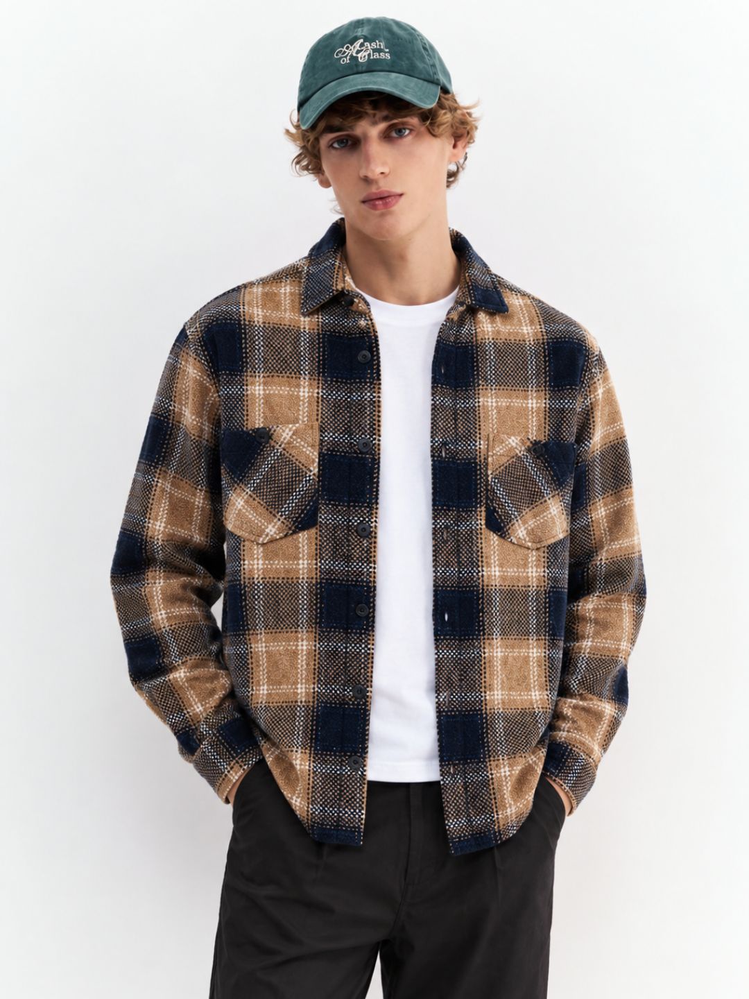 513 Men's Plaid Winter Shacket Shirt I NutBrown